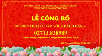 SỐ ĐIỆN THOẠI CHĂM SÓC KHÁCH HÀNG THỰC HIỆN GIẢI QUYẾT CÁC TTHC  LIÊN QUAN ĐẾN LĨNH VỰC ĐẤT ĐAI CỦA VĂN PHÒNG ĐĂNG KÝ ĐẤT ĐAI